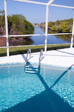 view from inside the pool