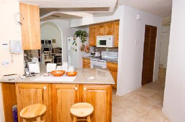 kitchen integrates with living rooms