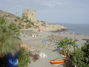 The Tesorillo beach down the house