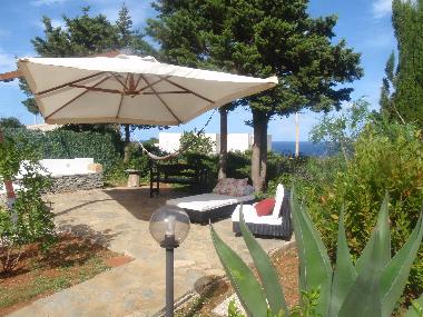 the garden facing the sea