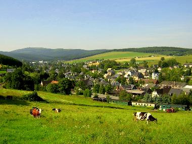 A view at Neudorf with the narrow gauge railway
