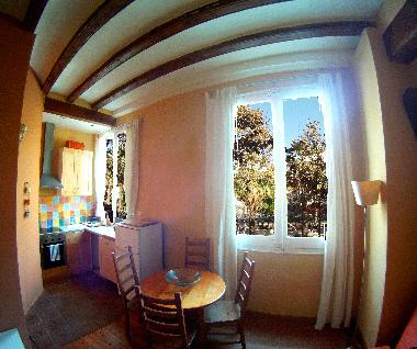 The dining room/kitchen