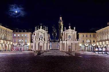 San Carlo square with 2 Churches