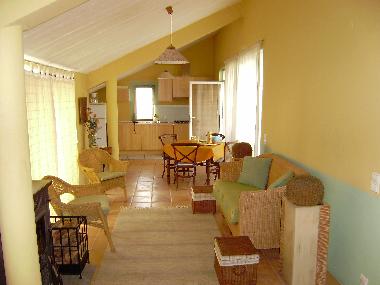 The enormeous and lighty dinning area a....