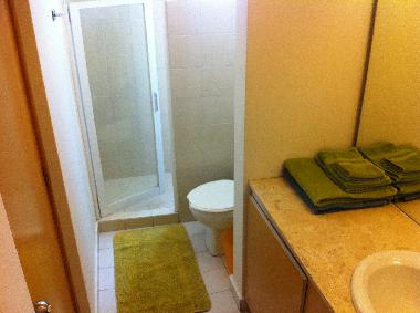 The bathroom with shower