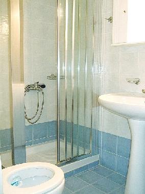 The modern bathroom, hot water supplied by boiler