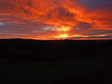 Sunset from the garden