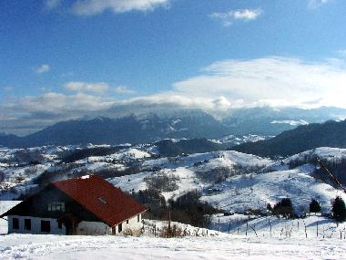 Winter view on Bucegi mountains