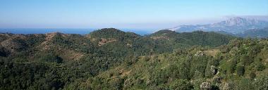 Blick von Borgo Le Caselle zum Thyrrenischen Meer