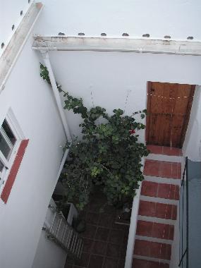 View to patio from the roof terrace