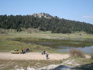 mountain lake at 1100 meters altitude--10km away