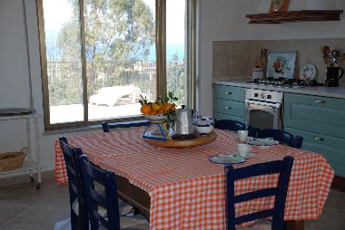 Kitchen and terrace-solarium