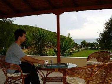 terrace with sea view