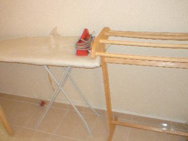 iron board and hairdryer provided 