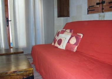Living area with sofa-bed