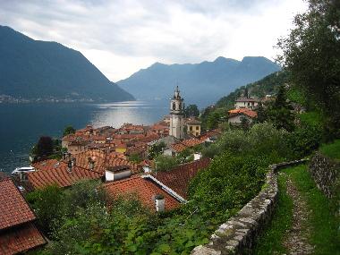 View from the beautiful Greenway Walk above Sala Comacina