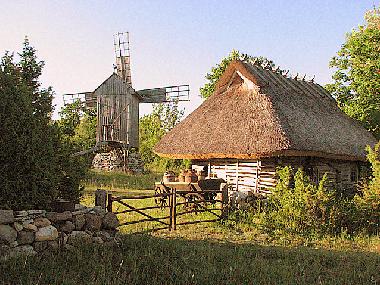 Idyllic picture with a windmill