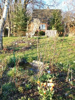 View of Rose Cottage from south end of garden