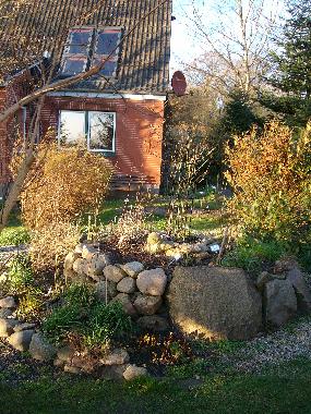 Herb spiral in rear garden