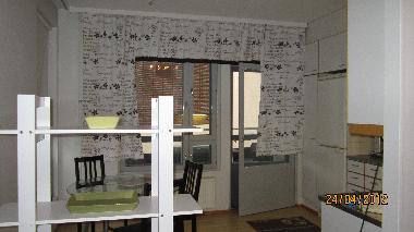 from the livingroom to kitchen/balcony