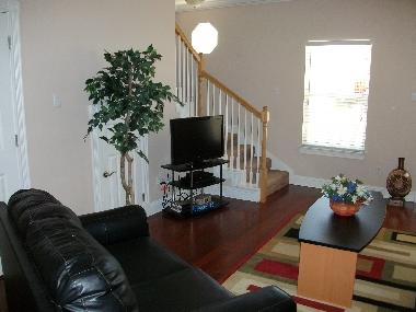 flat screen TV with cable and DVD-payer