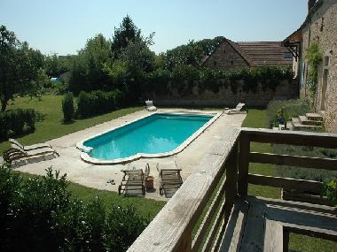 View of the pool from the house terrace