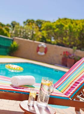 Outdoor pool with sundeck