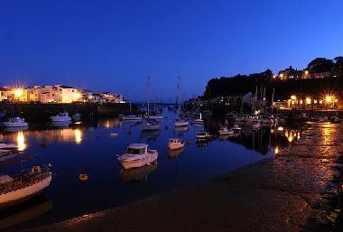 evening on the harbour wall