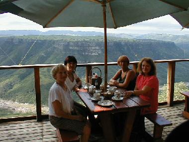 Four graces in Leopard Rock Cafe at the phenomenal  Oribi Gorge