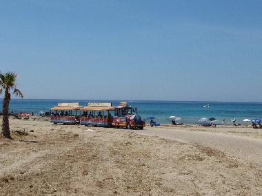 free train connecting beaches at Monte Cofano Reserve
