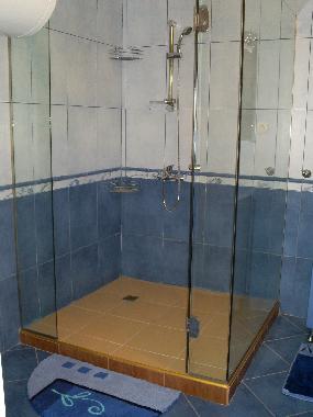 Bathroom with spacious shower cabin