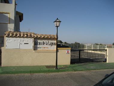 Private parking lot with remote control gate
