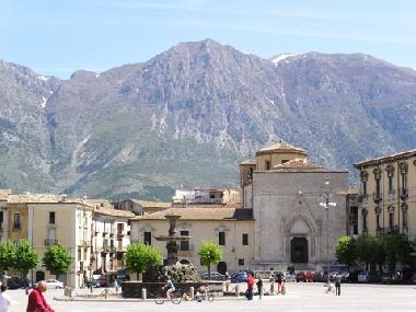 VIEW OF THE MORRONE MOUNTAIN SURROUNDING THE CITY OF SULMONA