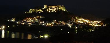 Lindos by night
