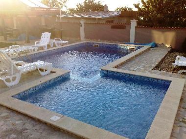 The pool at dusk