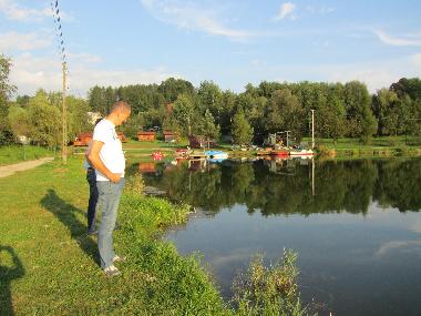 Zalew - the lake 300m away from Jagodas house