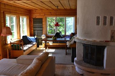 Part of living room / fireplace.