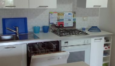 La cucina interamente equipaggiata