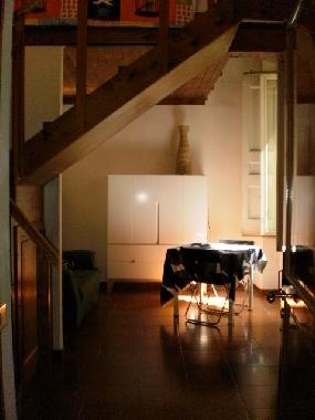 flat 1 living and stairs