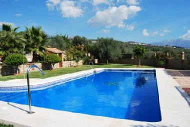 pool with fountain, shower and toilet