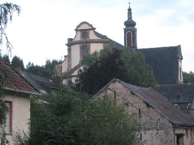 From the garden you can see the Abbey of Himmerod.