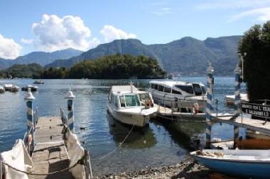 Water taxi pontile in the village square 