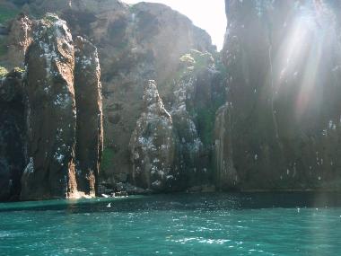 Approaching the island Drangey