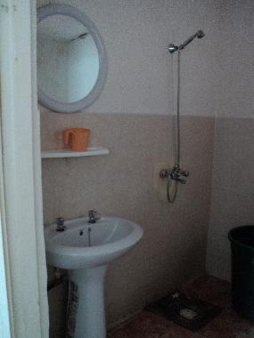 shower with toilet