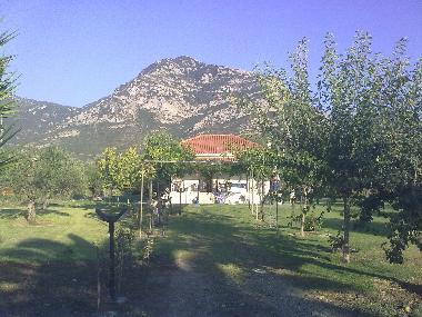 Front view of the house from the gate.