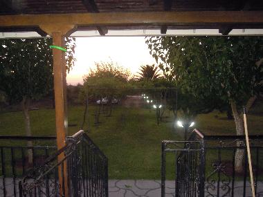 Viewing the road from the front porch.