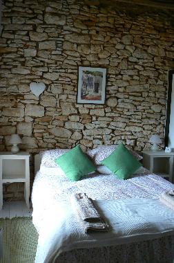 Bright and airy with alarm clock and hairdryer
