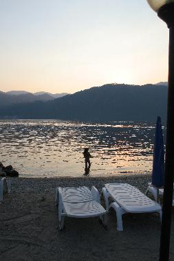 private beach of village