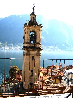The balcony overlooks St Bartolomeo and Lake Como to enjoy al fresco dining
