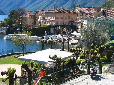 Winter view of Piazza Matteotti in Sala Comacina from above Pro-Loco